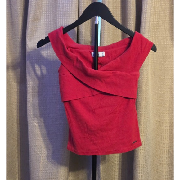 Hollister Tops - Hollister Ribbed Criss Cross Tank Top Women's‎ Size Small Red